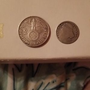 (RARE) SILVER- 1943 Germany Silver 2 Reich Coin